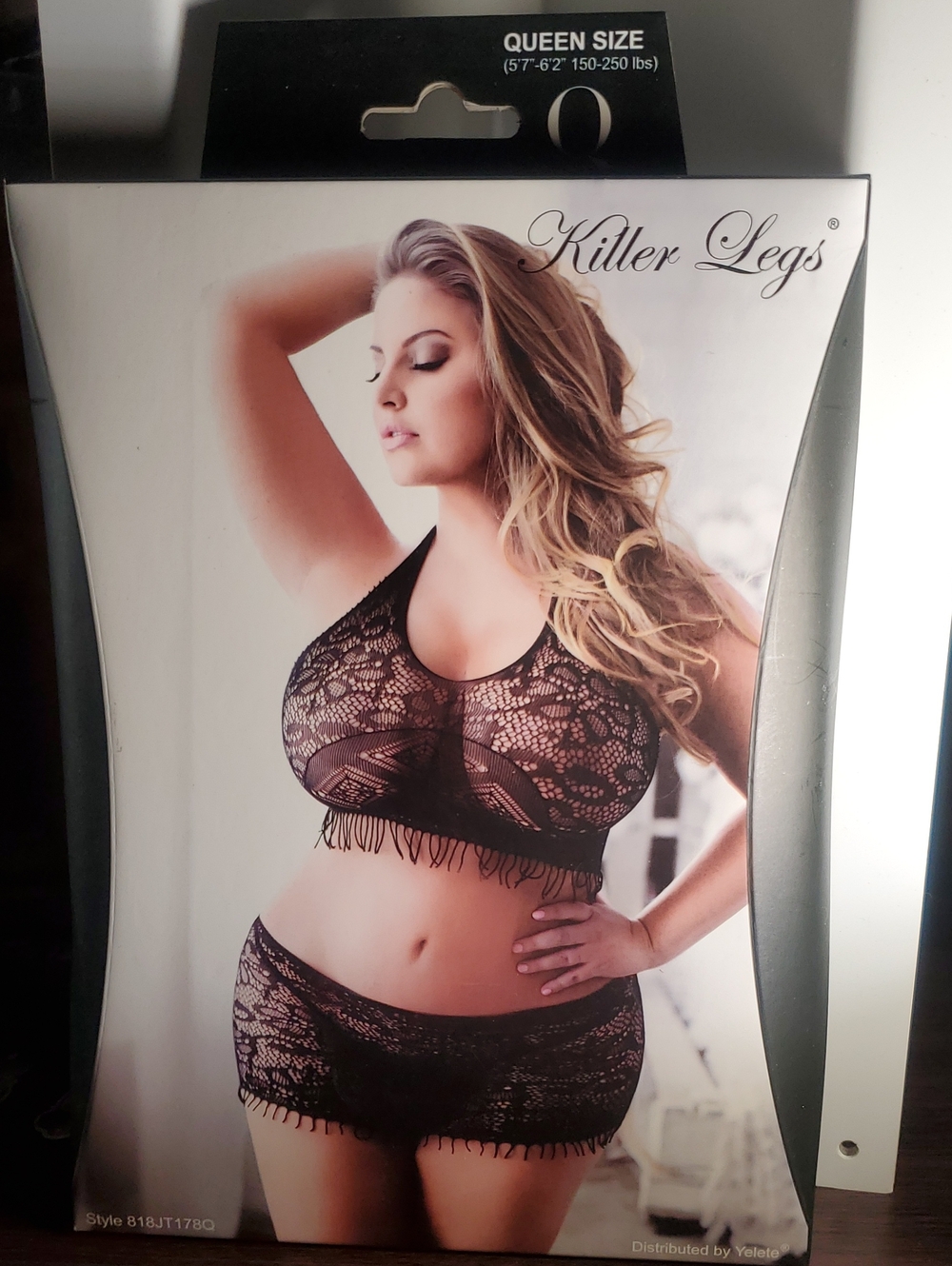 Plus Size Black Lace Bralette & Skirt Set